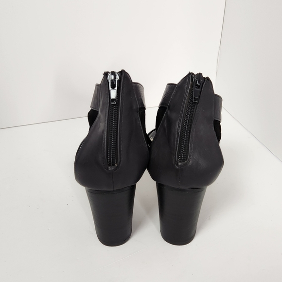 ASNY Women's Vivian High Heel Sandals Open Toe Shoes Black Fringe Ankle Strap 10 - Picture 5 of 12